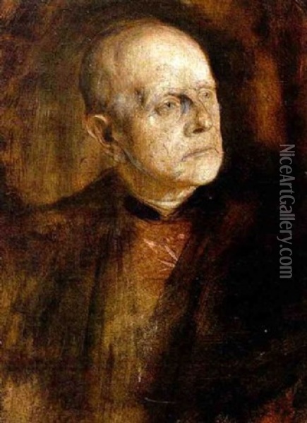Helmuth Graf Moltke Oil Painting - Franz Seraph von Lenbach