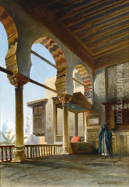Terrace In Cairo Oil Painting - Nikolai Makowski