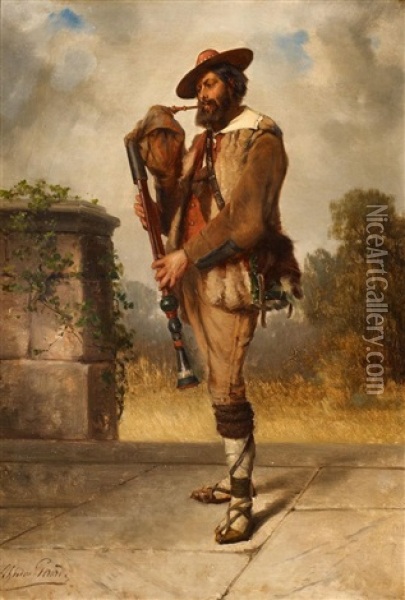 Dudelsackspieler Oil Painting - Theodore Gerard