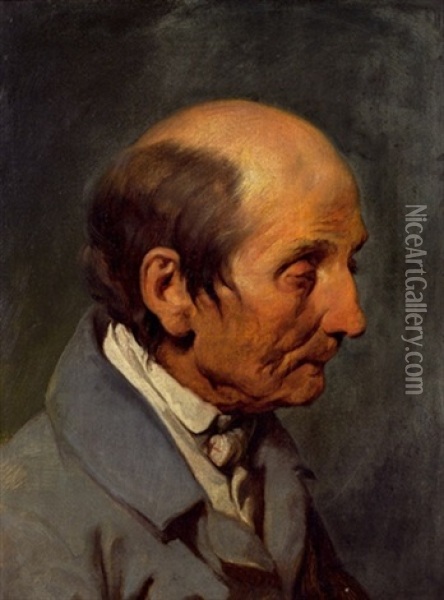 Mannerportrat Oil Painting - Josef Danhauser