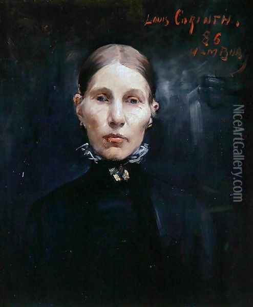 Portrait of a Hamburg Woman, 1886 Oil Painting - Lovis (Franz Heinrich Louis) Corinth