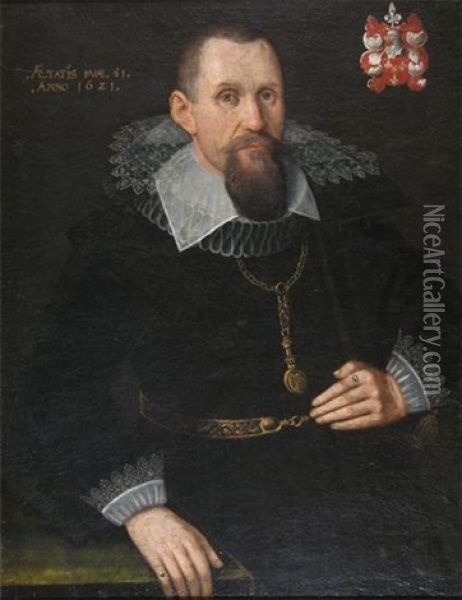 Portrait Of A Gentleman Oil Painting - William (Sir) Segar