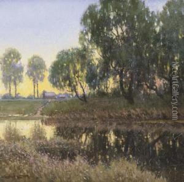 River Scene Oil Painting - William Lister Lister