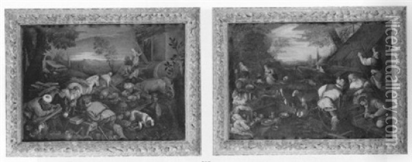 La Costruzione Dell'arca Di Noe Oil Painting - Francesco Bassano the Younger