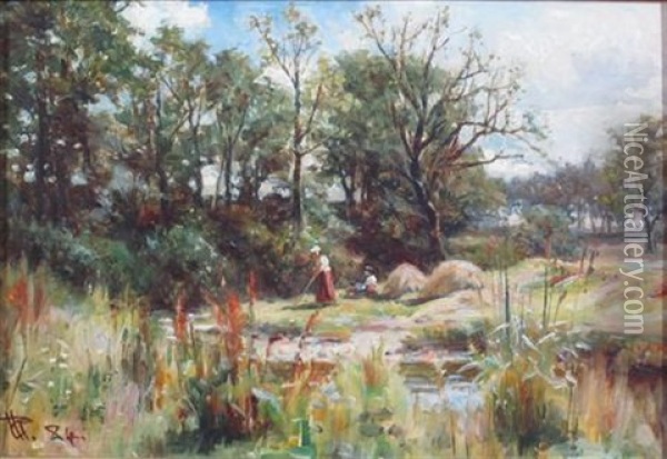 Harestane Mill, Baldovie Oil Painting - Robert Duddingstone Herdman