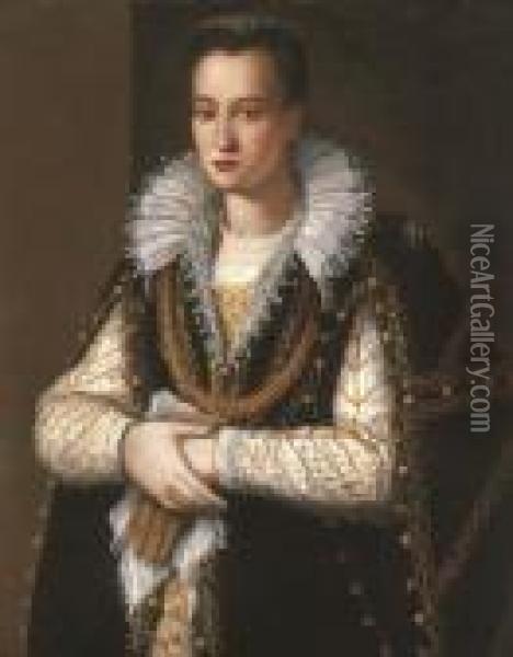 Portrait Of A Noblewoman Oil Painting - Alessandro Allori