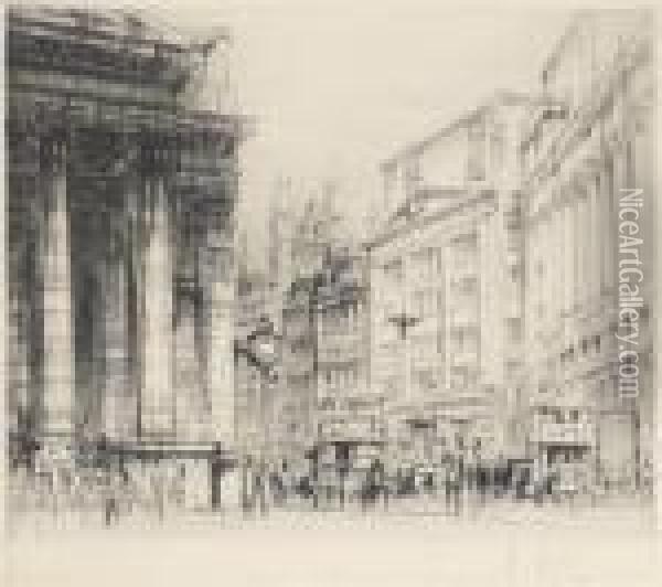 Portland Place Oil Painting - William Walcot