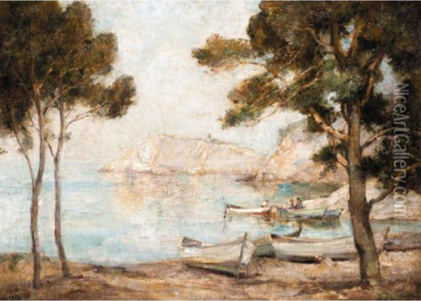 Le Pointe De Gignac, Mediterranee Oil Painting - James Herbert Snell