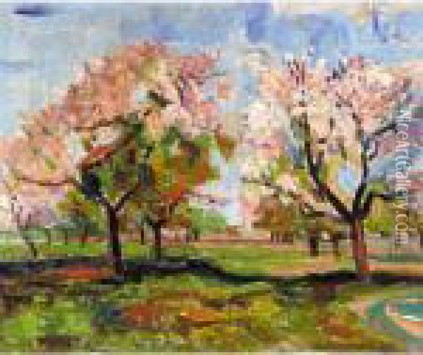 The Orchard Oil Painting - Nikolai Aleksandrovich Tarkhov