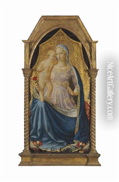 The Virgin Of Humility Oil Painting - Battista Di Biagio Sanguigni