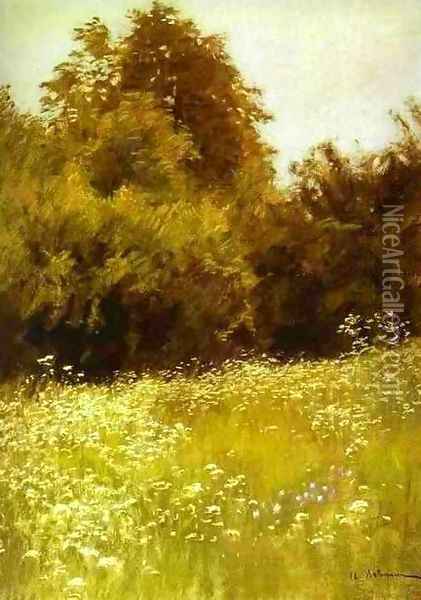 Meadow on the Edge of a Forest 1898 Oil Painting - Isaak Ilyich Levitan