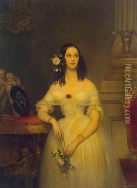 Portrait of Yekaterina Scherbatova Oil Painting - Joseph-Desire Court