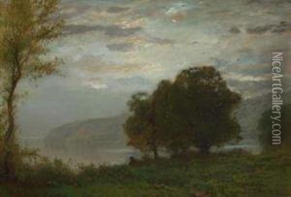 On The Connecticut River Oil Painting - Arthur Parton