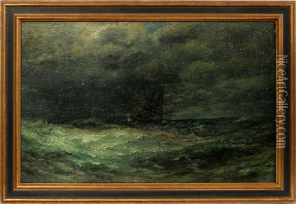 Stormy Seas Oil Painting - Robert B. Hopkin