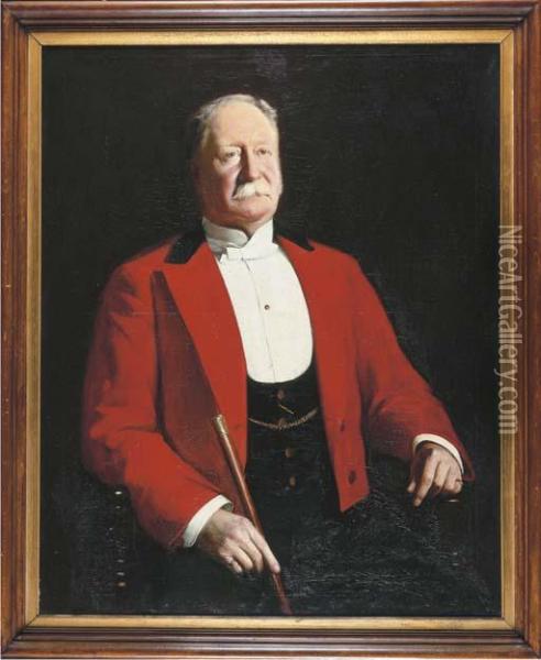 Portrait Of Colonel France-hayhurst Oil Painting - John Fred. Harrison Dutton