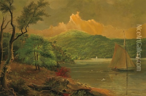 Sailing On The Hudson Oil Painting - Henry Ary