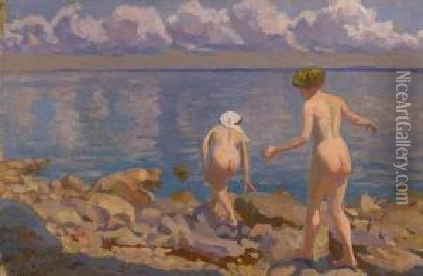 Bathers Oil Painting - Petr Alexandrovich Nilus
