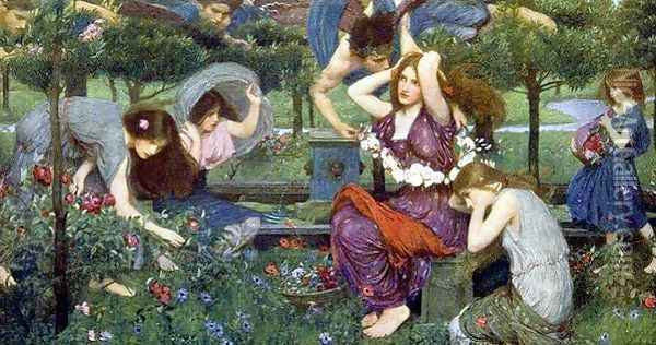 Flora and the Zephyrs 1898 Oil Painting - John William Waterhouse