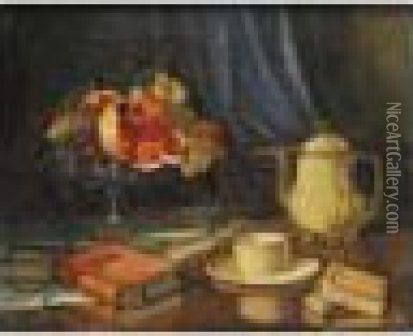 Bodegon Con Frutas Ylibro Oil Painting - Janos Marschalko