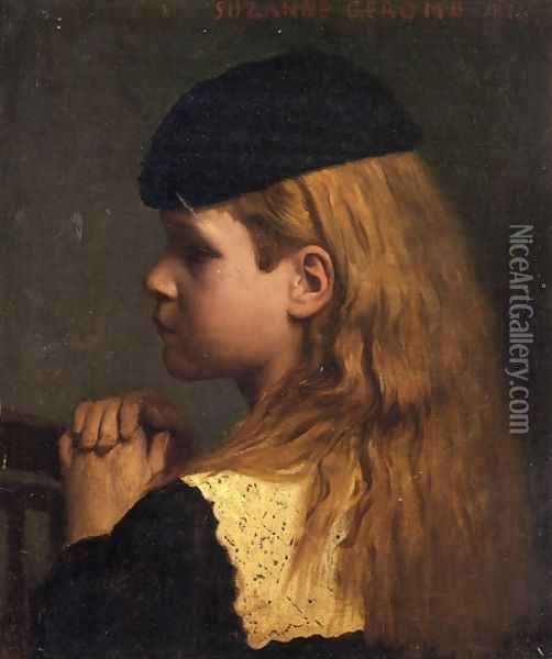 Portrait of a Girl Oil Painting - Jean-Leon Gerome