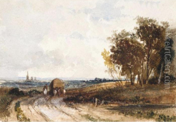 Distant View Of Southampton Oil Painting - William Clarkson Stanfield