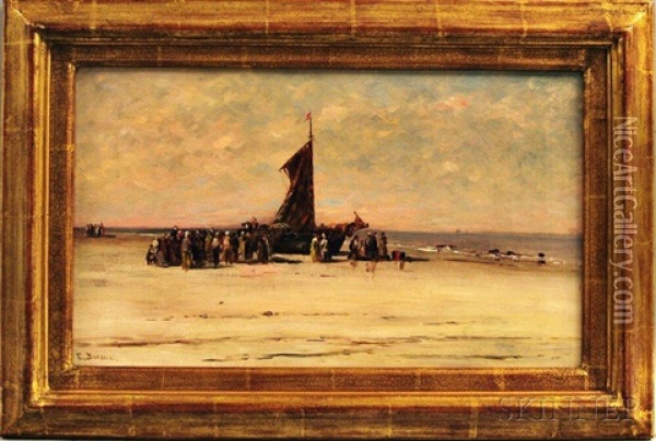 Return Of The Fishing Fleet Oil Painting - Edward Burrill