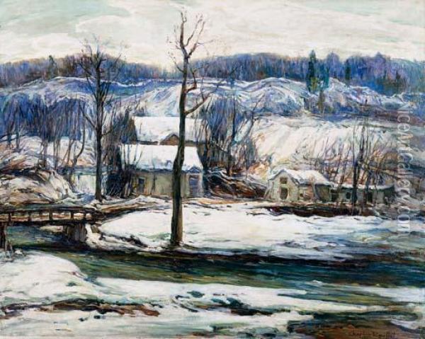 The Mill In Winter Oil Painting - Charles Reiffel