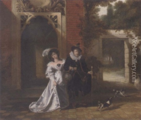 The Blind Nobleman And His Cuckold Oil Painting - John Cawse