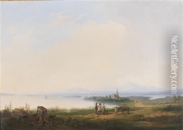 Swedish Scene Oil Painting - Gustaf Wilhelm Palm