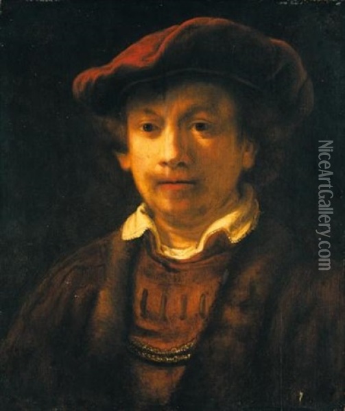 Ritratto Di Rembrandt Con Berretto E Catena D'oro Oil Painting -  Rembrandt van Rijn