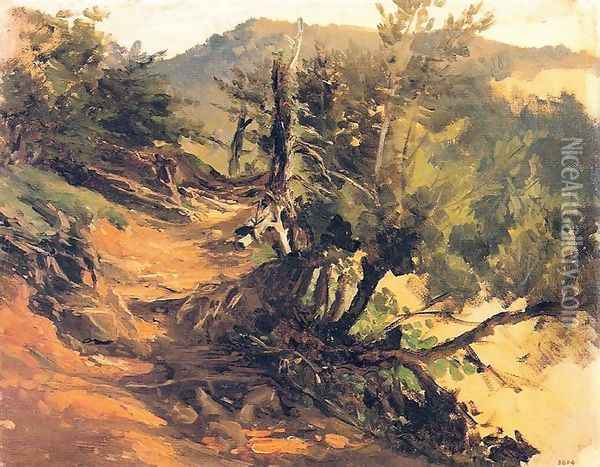 Camino en el bosque Oil Painting - Carlos de Haes