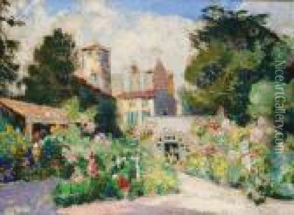 Jardin A Saint-saturnin Oil Painting - Victor Charreton