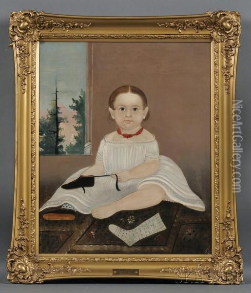 Portrait Of Ella Pettingell Oil Painting - Sturtevant J. Hamblen