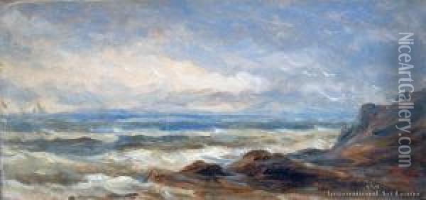 Wellington Coast Oil Painting - William George Baker