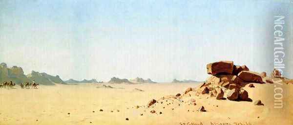 Assouan, Egypt, A Sketch Oil Painting - Sanford Robinson Gifford