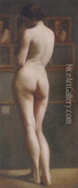 Une Femme Nue Oil Painting - Jean Andre Alfred Cluysenaar