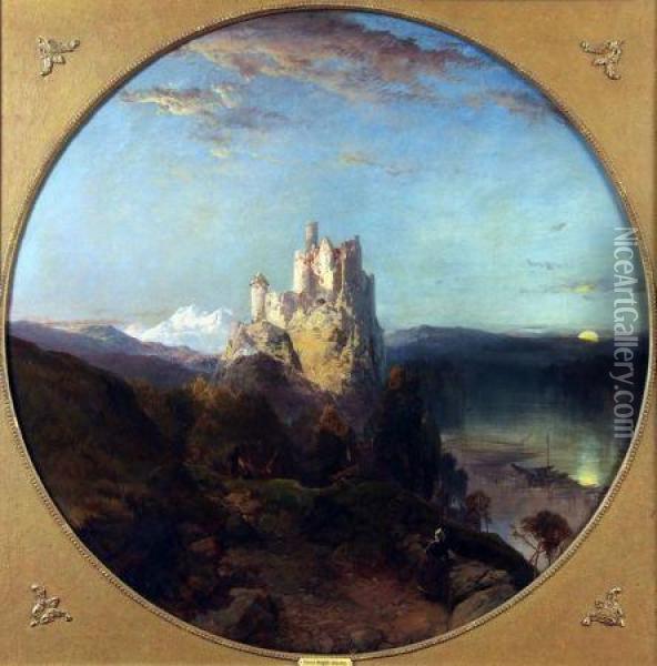 View Of The Rhine Oil Painting - Henry Bright