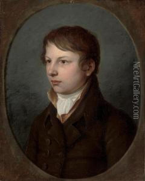 Portrait Of A Boy, Traditionally Identified As Moritz Schultze Oil Painting - Christian Leberecht Vogel