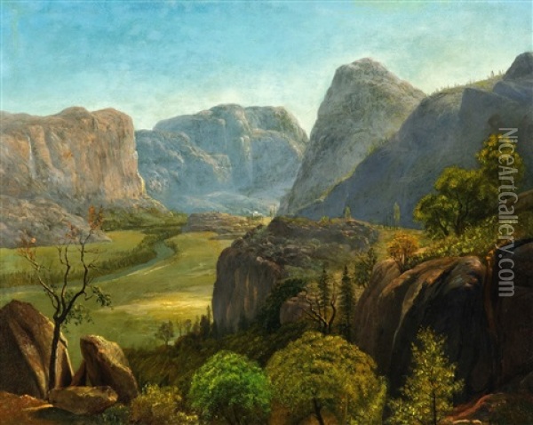 The Hetch Hetchy Valley Oil Painting - Albert Bierstadt