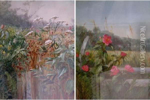 Wildflowers Oil Painting - George Cochran Lambdin