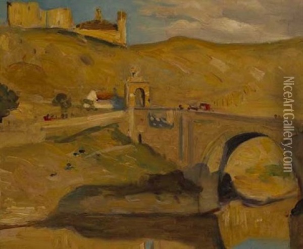 Bridge Of Toledo Oil Painting - William Crampton Gore