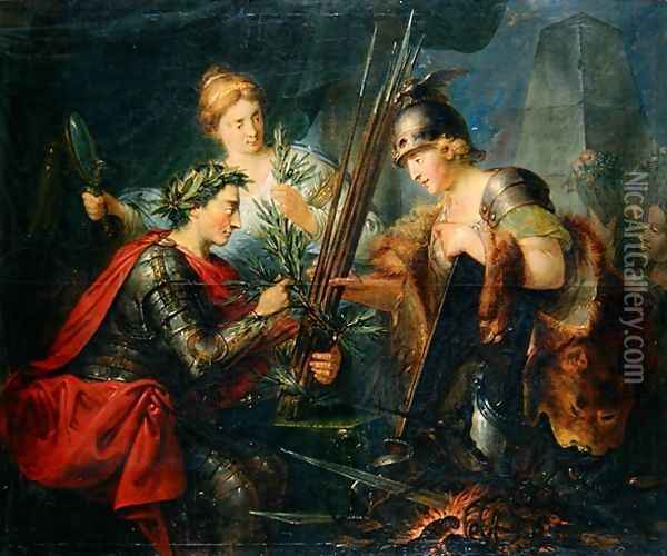 Frederick the Great creating the League of Princes Oil Painting - Christian Bernhard Rode