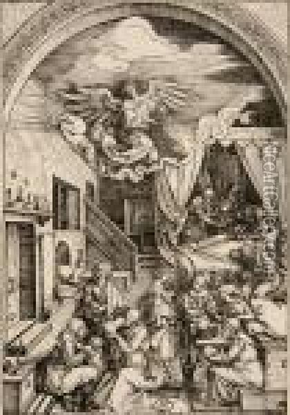 The Birth Of The Virgin Oil Painting - Albrecht Durer