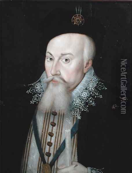 Portrait of Robert Dudley 1532-88 Earl of Leicester, 1587 Oil Painting - William