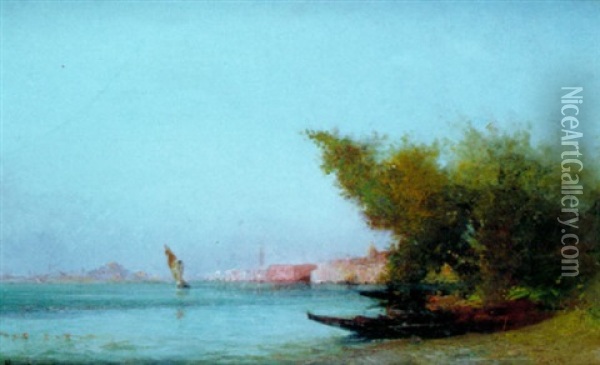 Venise, La Lagune Oil Painting - Andre Maglione