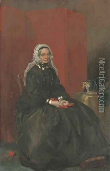Portrait of Emily Jane, Viscountess Hardinge (1789-1865) Oil Painting - Sir Francis Grant