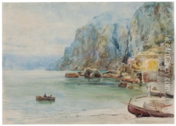 Capri Oil Painting - John William Inchbold