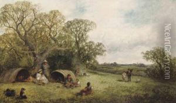 The Gypsy Encampment Oil Painting - James Edwin Meadows