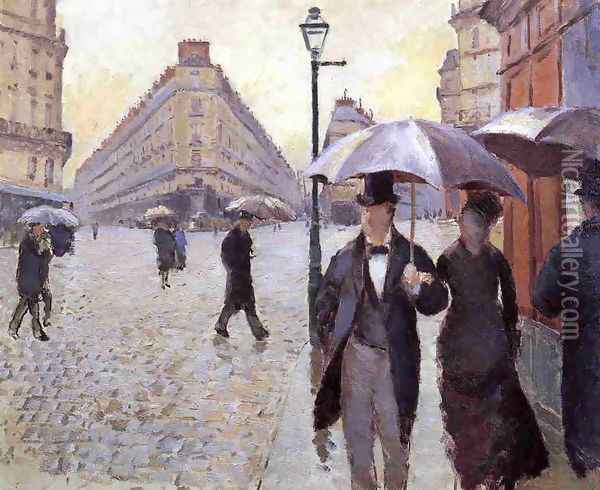 Paris Street: A Rainy Day (study) Oil Painting - Gustave Caillebotte