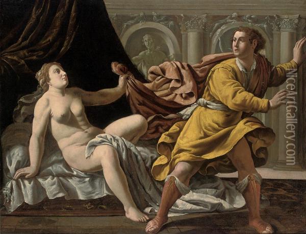 Joseph And Potiphar's Wife Oil Painting - Marcantonio Bassetti
